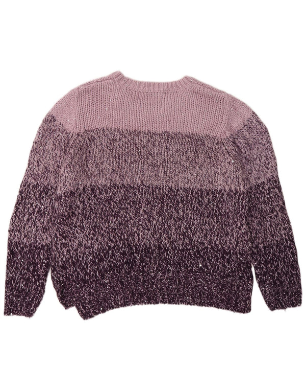 Damski sweter Marks & Spencer z okrągłym dekoltem UK 20 2XL Różowy blok kolorów