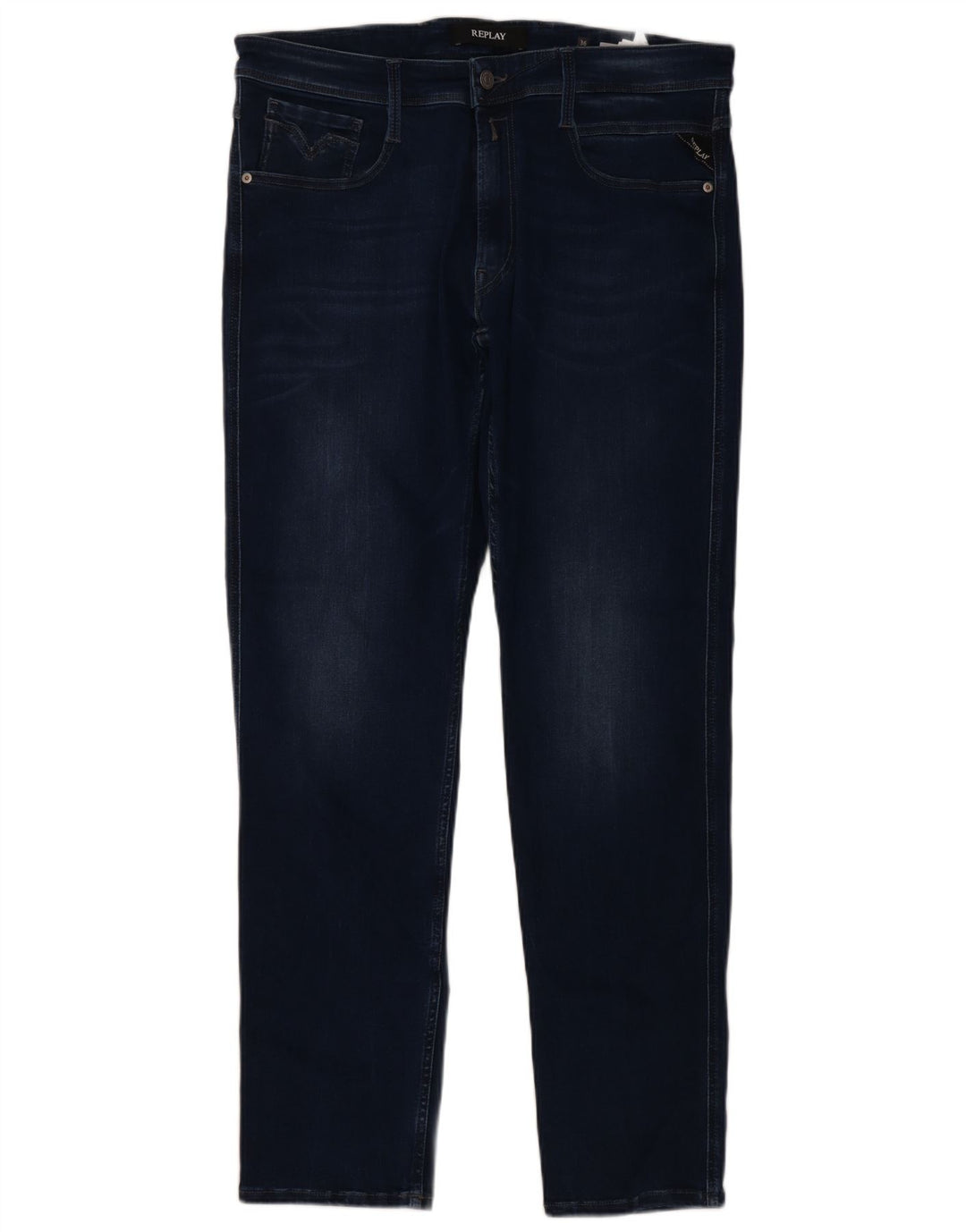 Replay Jean Slim Homme W36 L32 Bleu Marine Coton