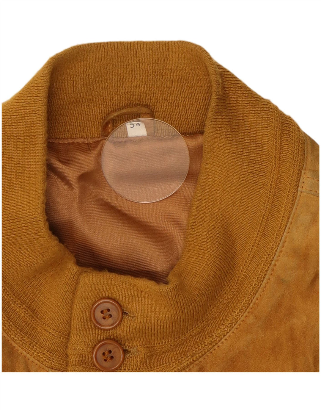 Giubbotto bomber vintage in pelle scamosciata da uomo IT 54 2XL in pelle marrone