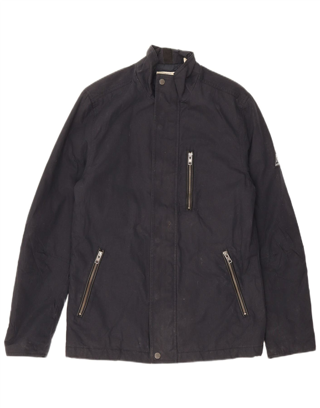 Jack Wills Mens Utility Jacket UK 34 XS Navy Blue Cotton