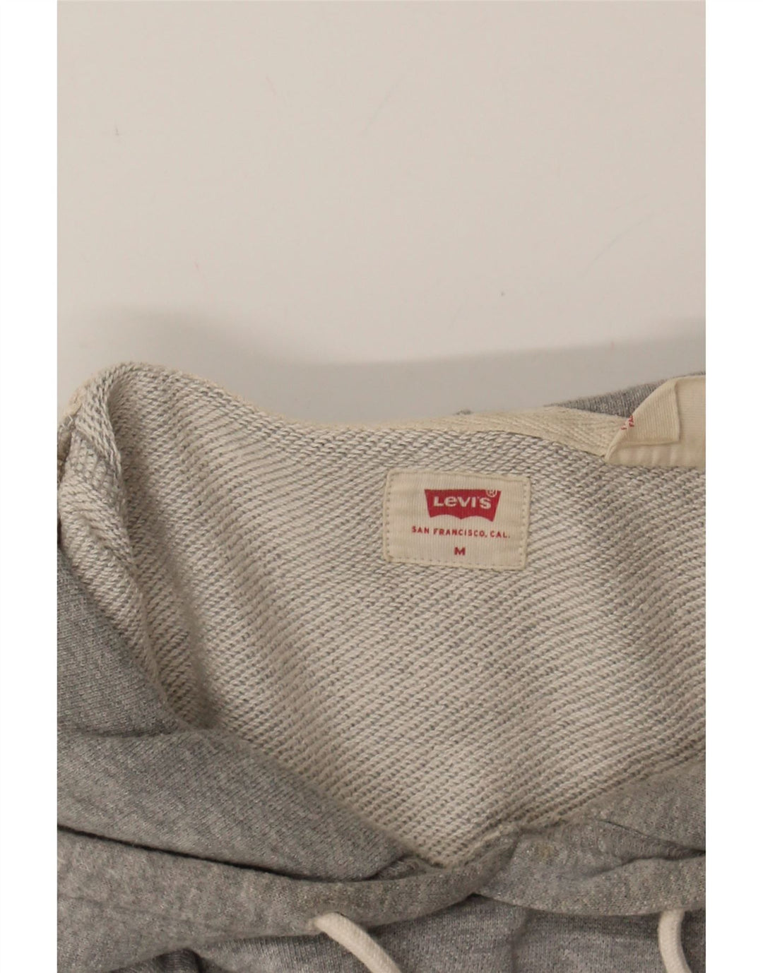 LEVI'S Mens Graphic Hoodie Jumper Medium Grey Cotton Vintage Levi's and Second-Hand Levi's from Messina Hembry 