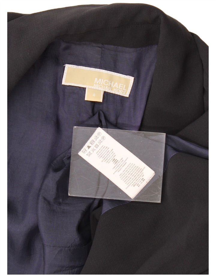 Jachetă Blazer deschisă pentru femei Michael Kors US 4 Small Poliester negru