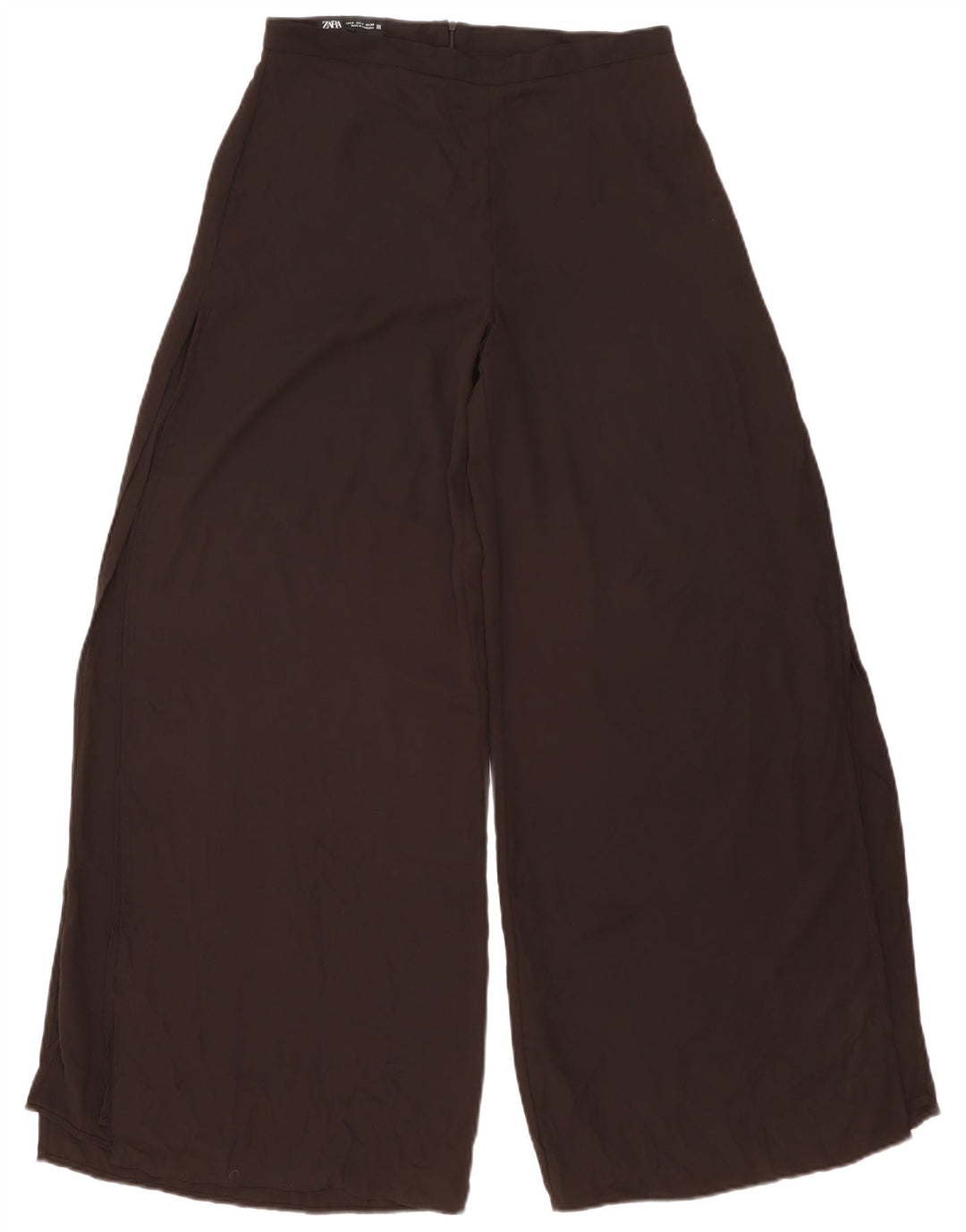 Zara Womens Wide Leg Casual Trousers Medium W30 L31 Black Polyester