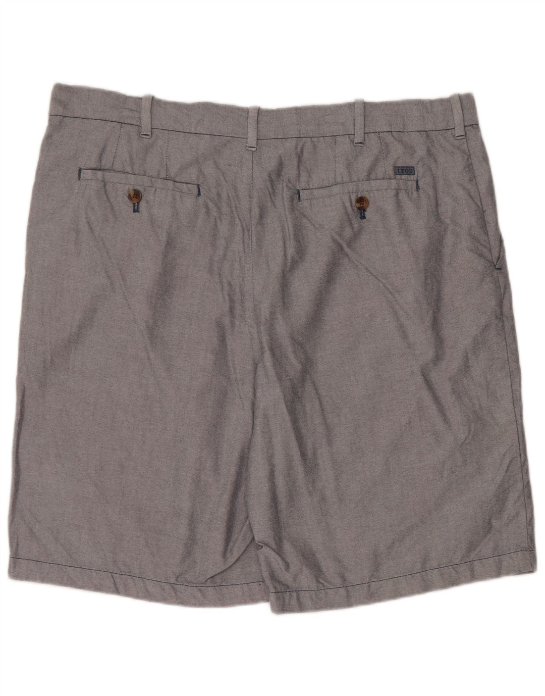 Izod Mens Chino Shorts W38 XL Grey Cotton