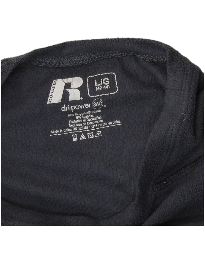 Russell Athletic Mens Dri-Power Fleece Jumper Large Grey Polyester