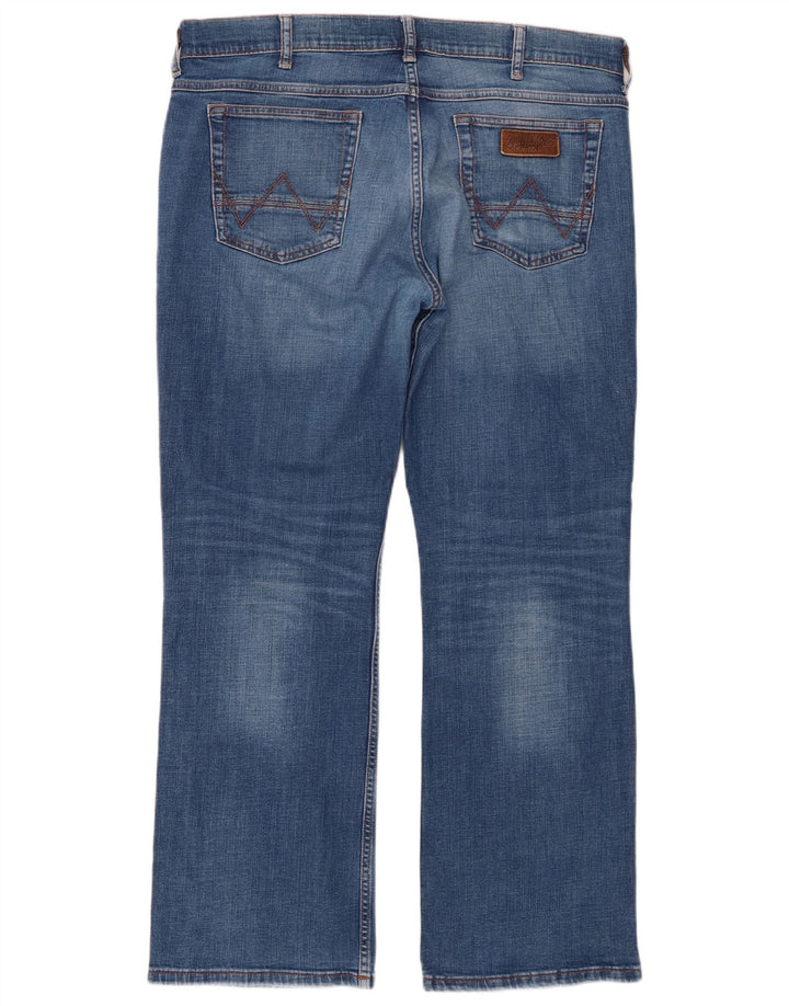 Wrangler Mens Jacksville Bootcut Jeans W36 L30 Blue Cotton