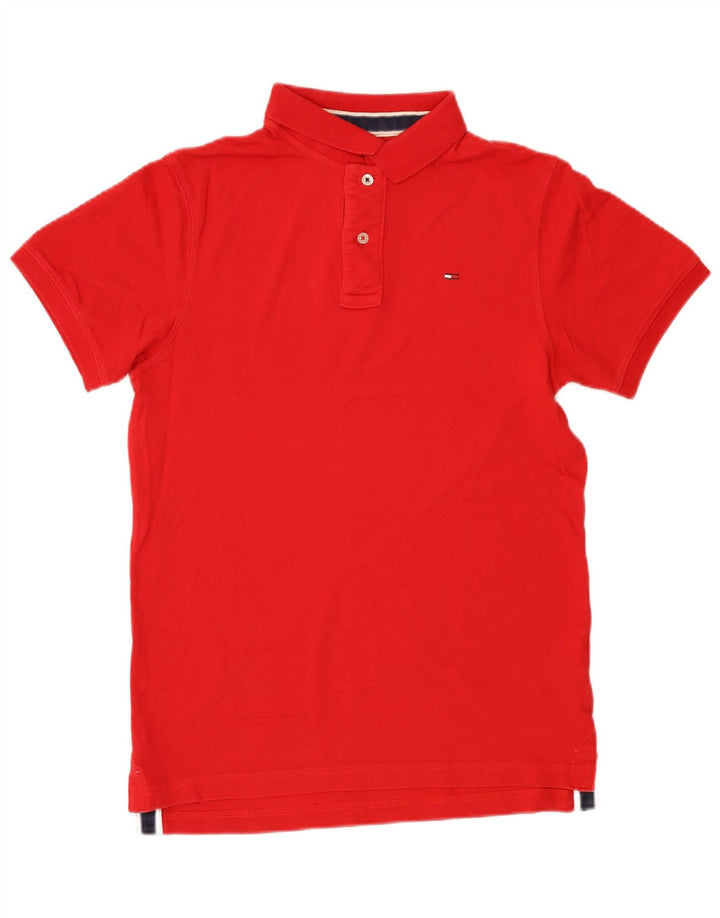 Tommy Hilfiger Mens Polo Shirt Medium Red Cotton