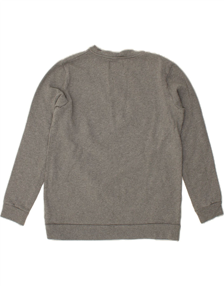 CALVIN KLEIN JEANS Womens Graphic Sweatshirt Jumper UK 14 Medium Grey Vintage Calvin Klein Jeans and Second-Hand Calvin Klein Jeans from Messina Hembry 