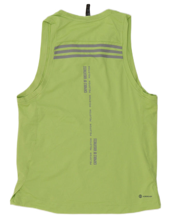Adidas Mens Aeroready Graphic Colete Top Verde Médio