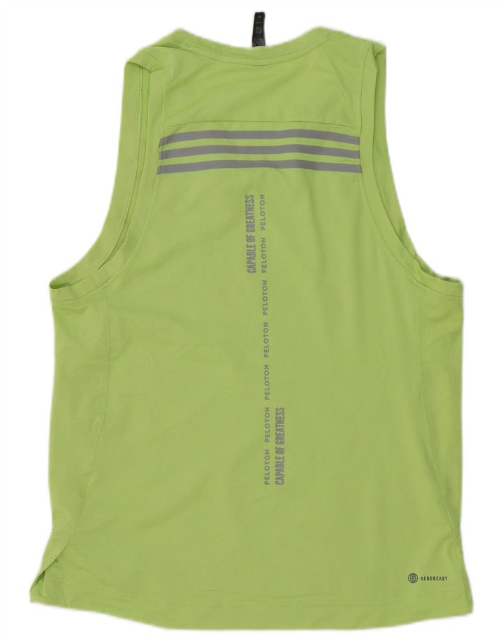 Adidas Mens Aeroready Graphic Colete Top Verde Médio