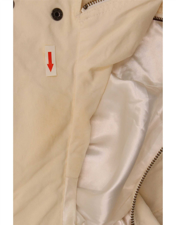 Marks & Spencer Womens Hooded Utility Jacket UK 16 Large Off White