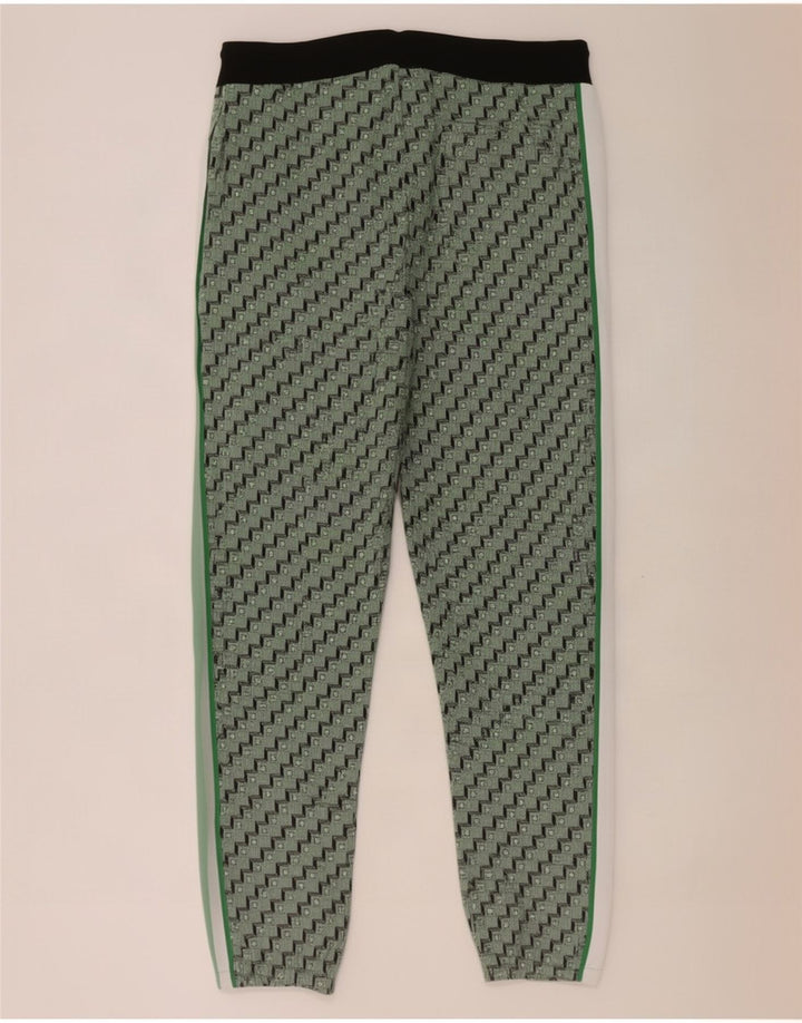 Zara Homme Pantalon De Survêtement Joggers Vert Moyen Géométrique Polyester
