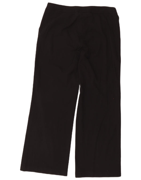 Pantaloni casual a gamba larga da donna Marks & Spencer UK 16 Large W36 L30 neri