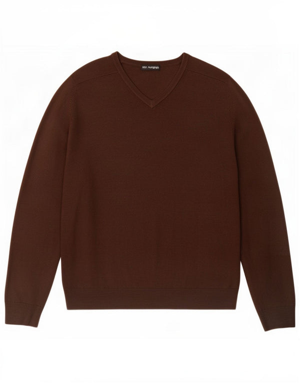 Marks & Spencer Suéter con Cuello en V para Hombre Acrílico Marrón Grande