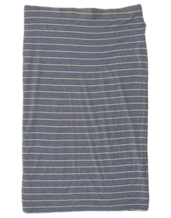 Gerader Damenrock von Joules UK 12 Medium W32 Blau gestreifte Viskose