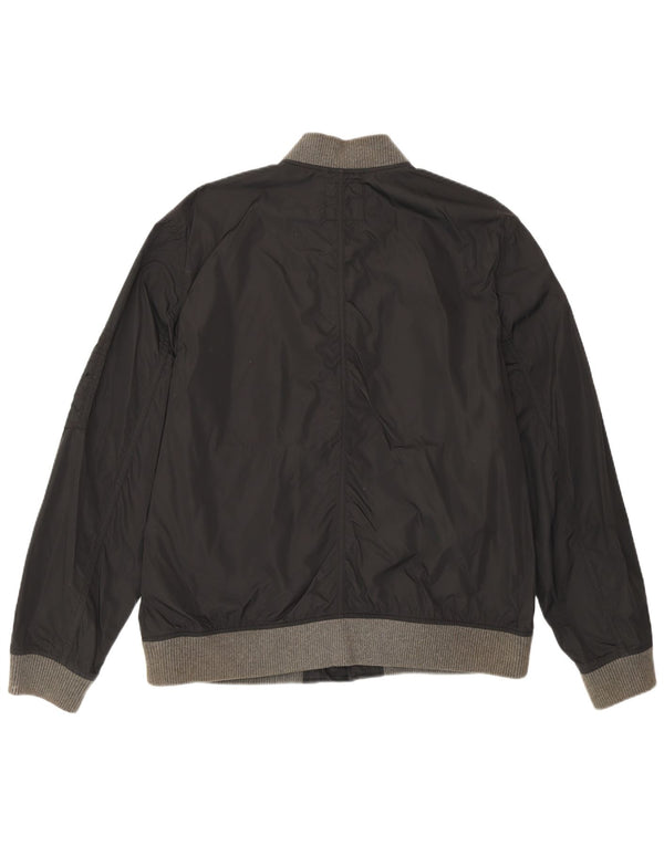 Gap Mens Bomber Jacket UK 40 nagy fekete nylon