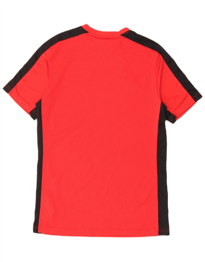 Nike Mens Dri Fit Slim T-Shirt Top Medium Red Colourblock Polyester