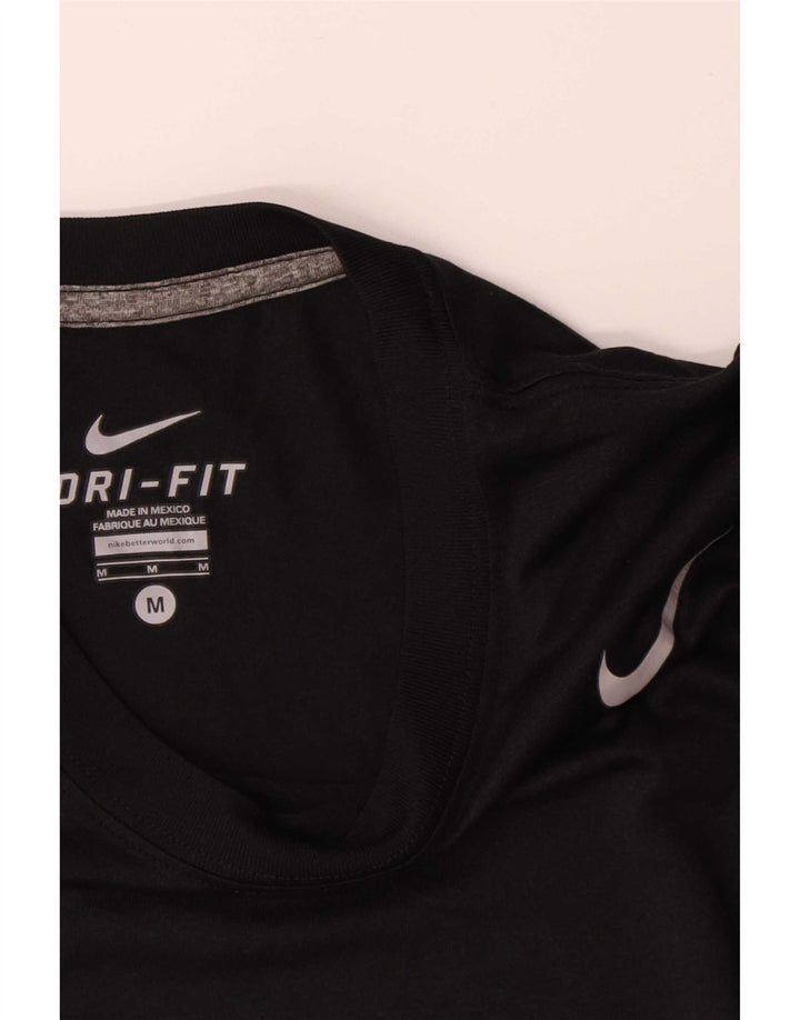 Nike Dri Fit majica kratkih rukava srednji crni poliester