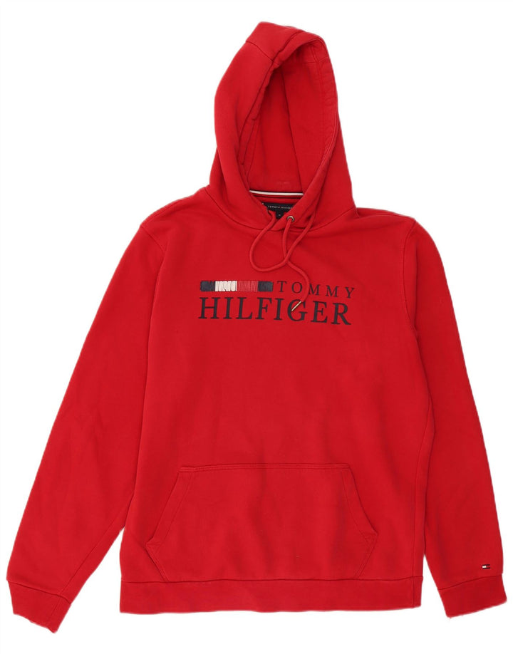TOMMY HILFIGER Grafisk hættetrøje til mænd Medium Rød