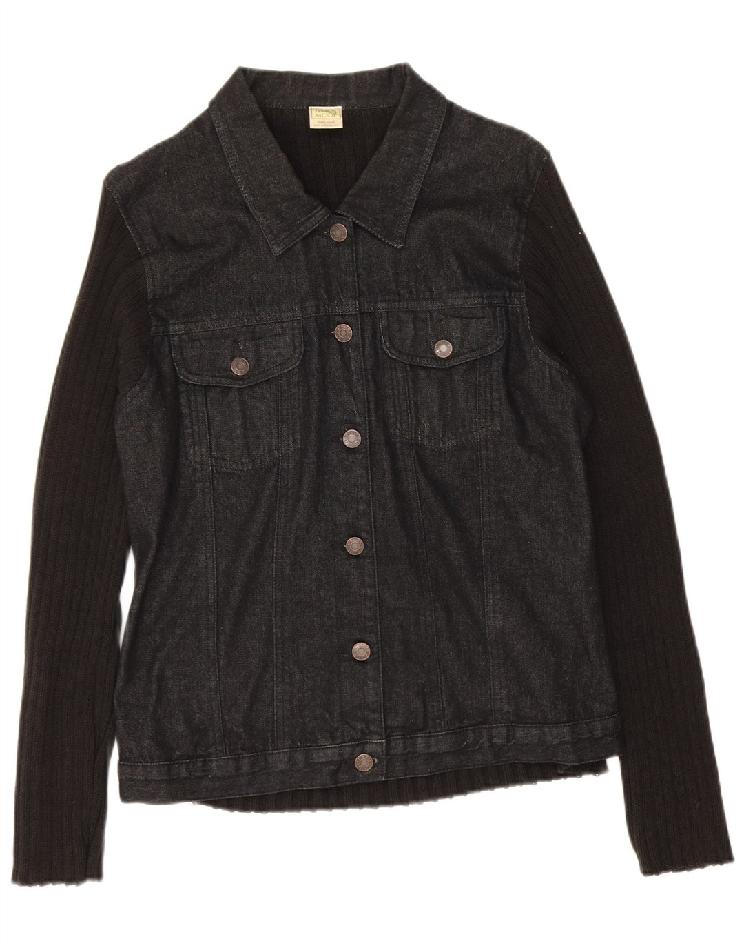 Marks & Spencer Womens Cardigan Sweater UK 16 Large Black Cotton