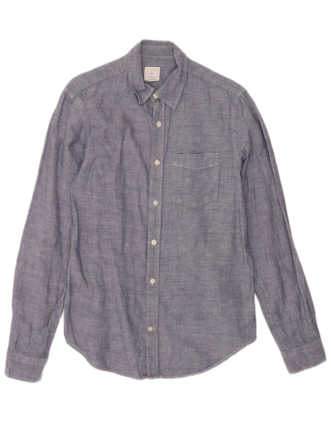 Gap Mens Shirt Small Navy Blue Linen