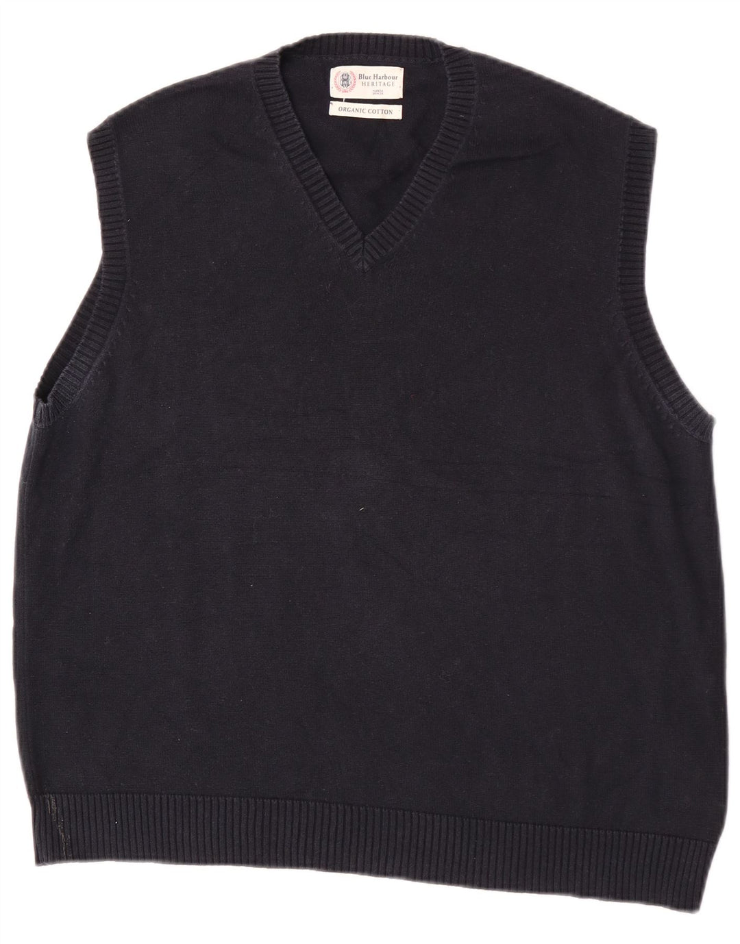 Marks & Spencer Mens Blue Harbour Vest Tank Top Large Navy Blue Cotton