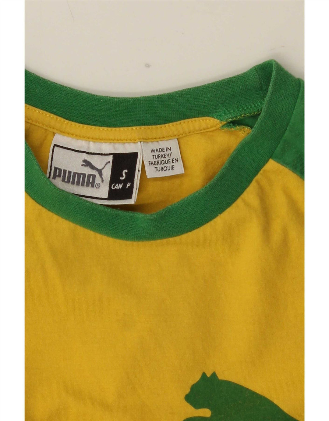 Puma T-shirt grafica da uomo Top Small Giallo Colourblock