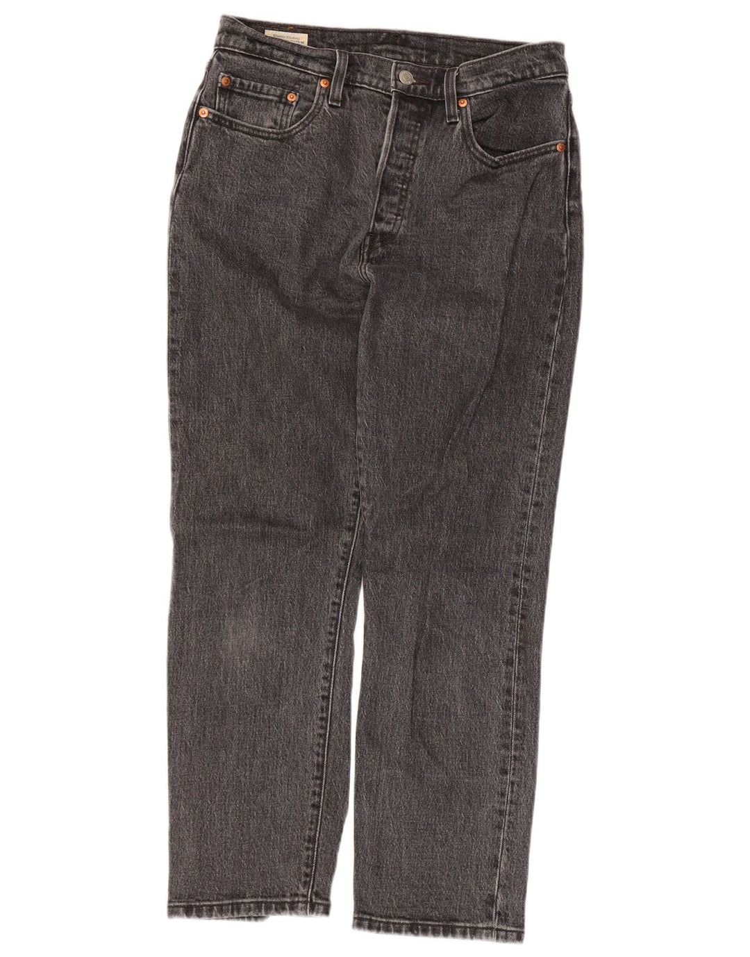 Levi's Womens 501 Straight Jeans W27 L26 Grey Cotton