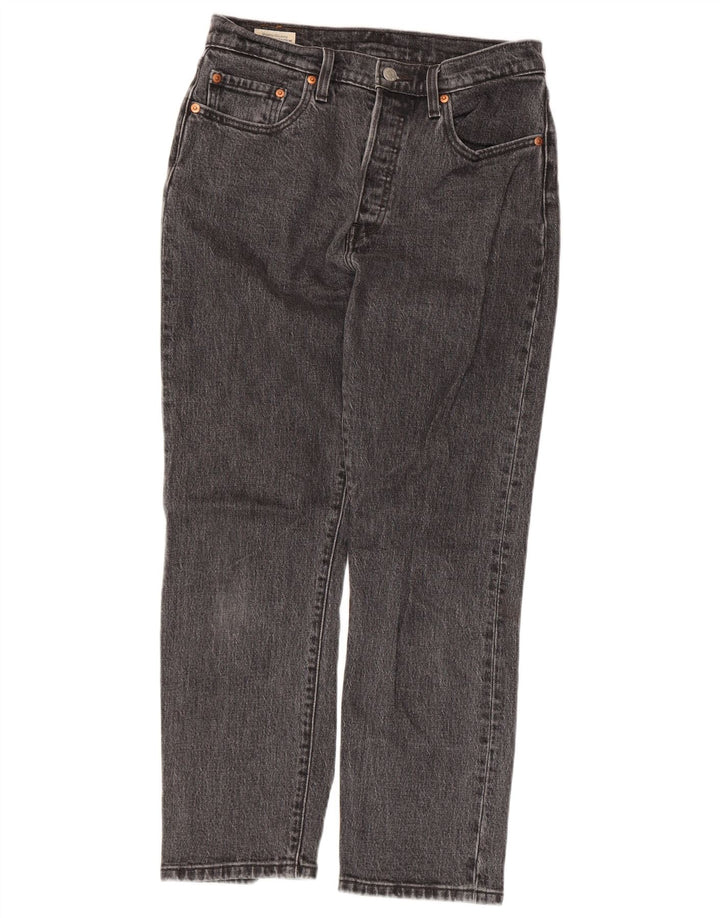 Levi's Womens 501 Straight Jeans W27 L26 Grey Cotton