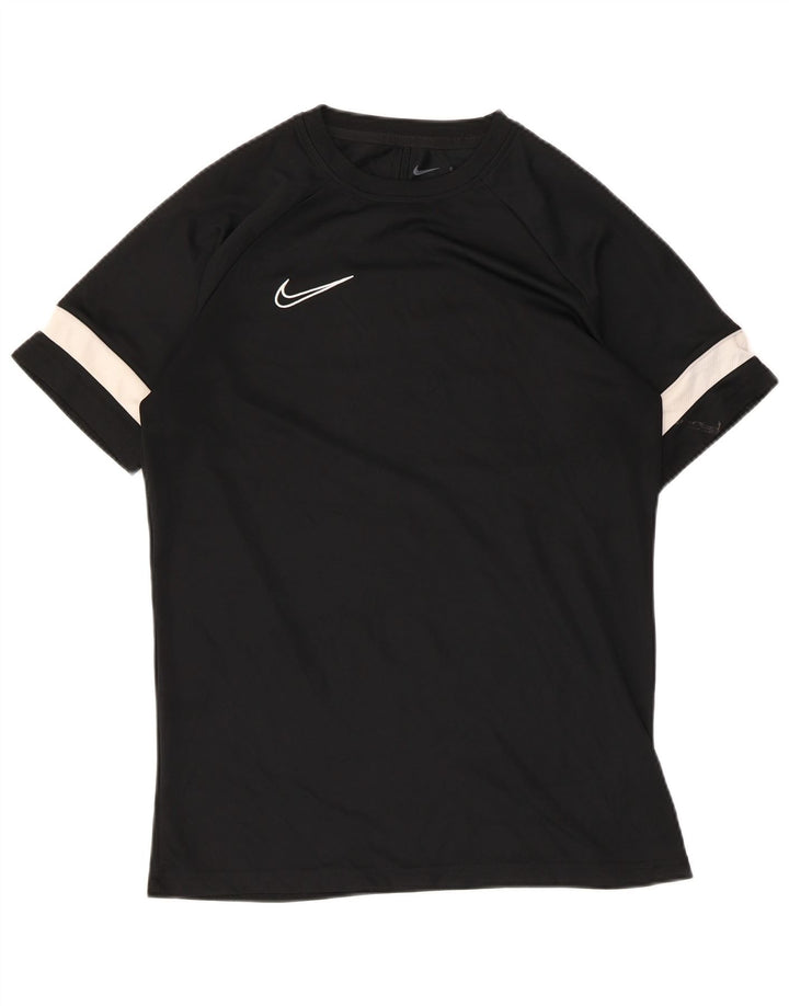 Nike T-shirt top mellem sort stribet polyester til mænd