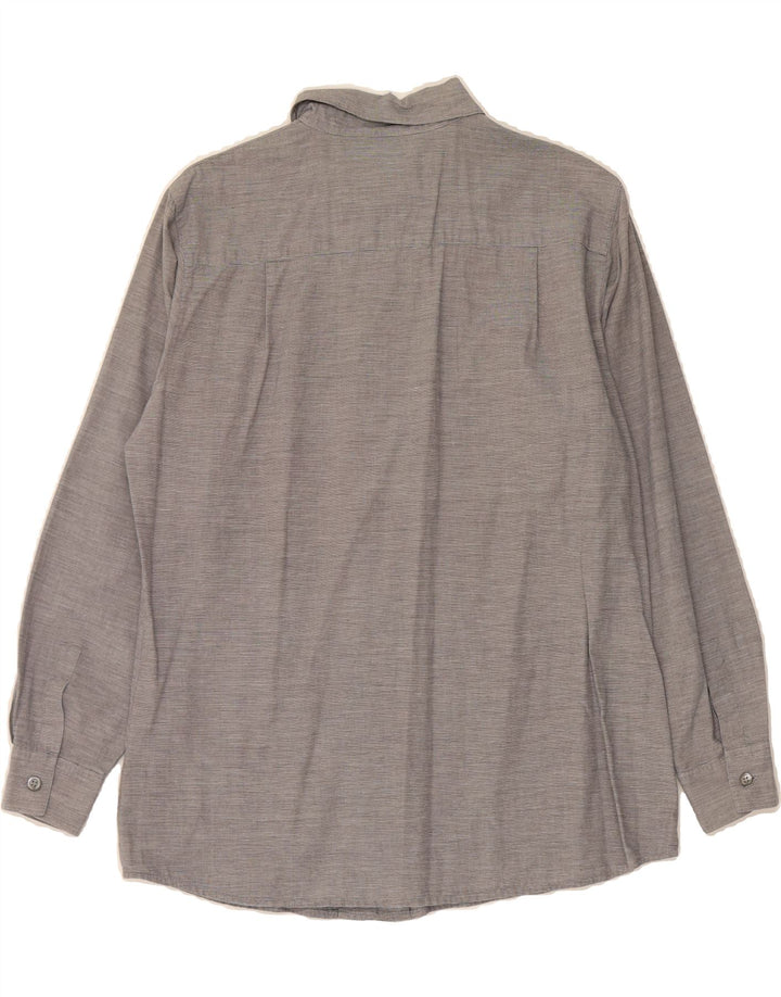 PENNY BLACK Womens Shirt UK 14 Medium Grey Pinstripe Vintage Penny Black and Second-Hand Penny Black from Messina Hembry 