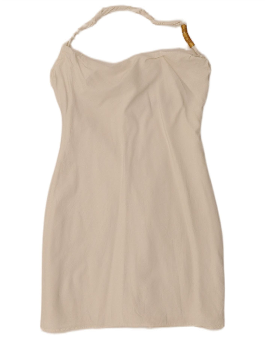 Zara Womens Mini Halter Dress UK 14 Large White Viscose