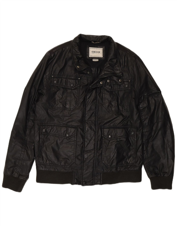 Giubbotto bomber Geox da uomo Respira UK 42 XL poliestere nero