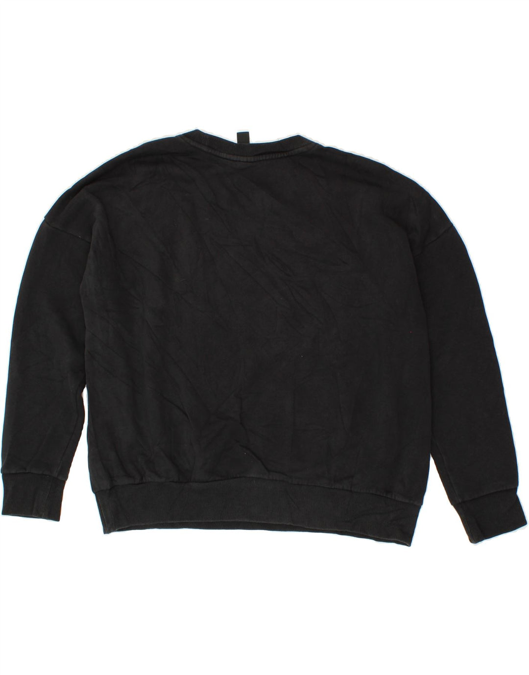 ADIDAS Womens Oversized Graphic Sweatshirt Jumper UK 16/18 Large Black Vintage Adidas and Second-Hand Adidas from Messina Hembry 