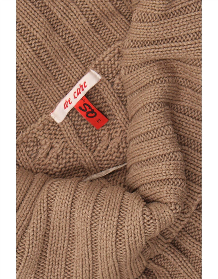 VINTAGE Womens Roll Neck Jumper Sweater UK 14 Medium Brown Vintage Vintage and Second-Hand Vintage from Messina Hembry 