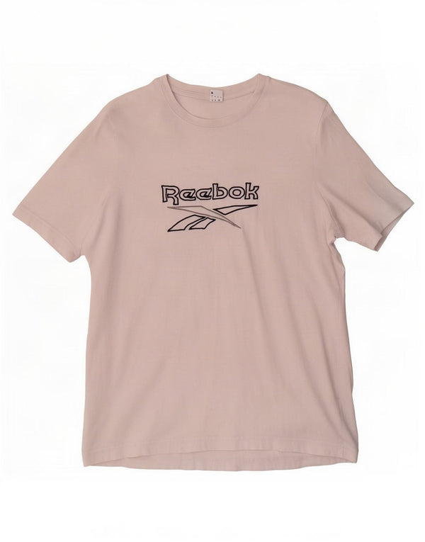 Reebok Camiseta gráfica para hombre Top Small White Cotton