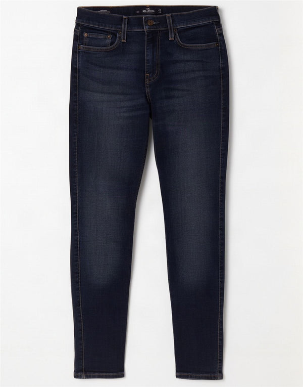 Hollister Womens Skinny Jeans W30 L30 Navy Blue Cotton