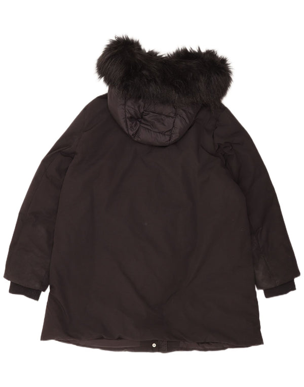 Florela Rubino Manteau rembourré surdimensionné à capuche pour femme UK 14 Large Noir