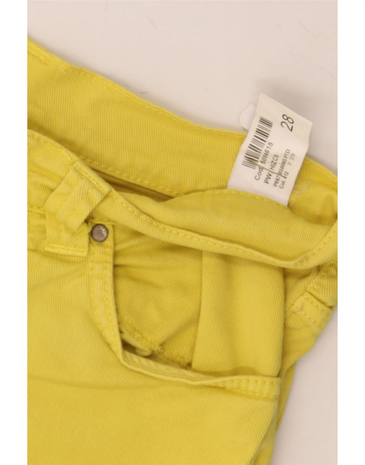 DONDUP Womens Denim Hot Pants W28 Medium Yellow Cotton Vintage Dondup and Second-Hand Dondup from Messina Hembry 