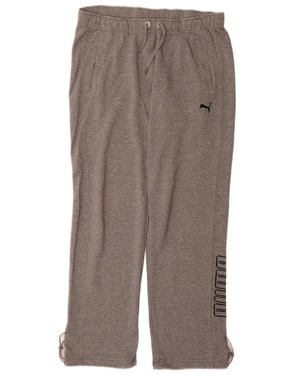 Pantaloni da tuta con grafica Puma da uomo, grandi, grigi, sportivi
