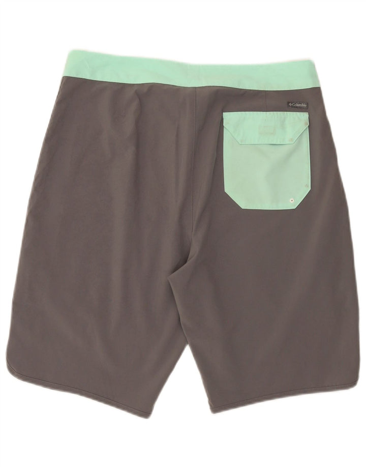 Columbia Mens Swimming Shorts Medium  Grey Colourblock Polyester