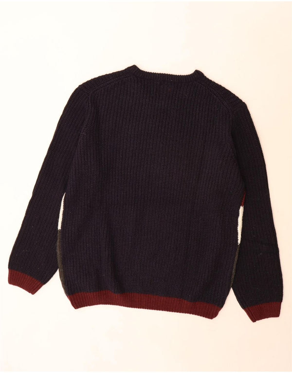 Maglione maglione girocollo da uomo Guess 2XL acrilico color block multicolore
