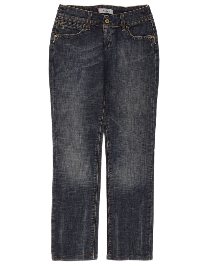 Levi's Womens 571 Slim Jeans W30 L30 Blue Cotton