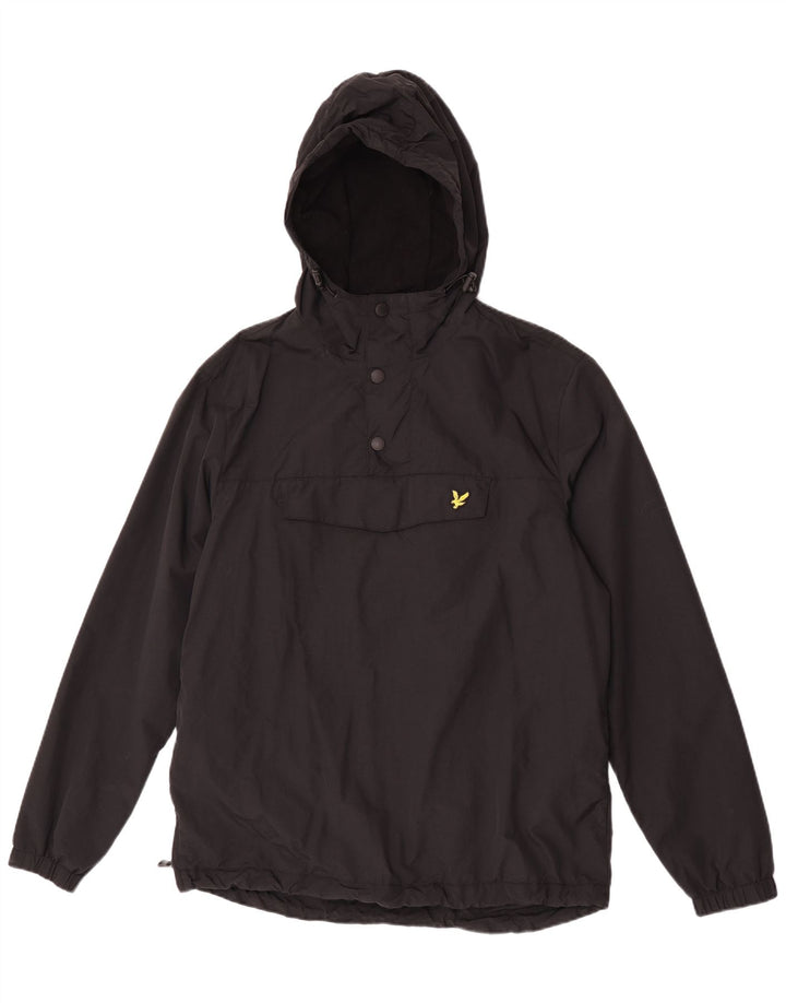 Lyle & Scott Mens Hooded Anorak Jacket UK 40 Large Black Nylon