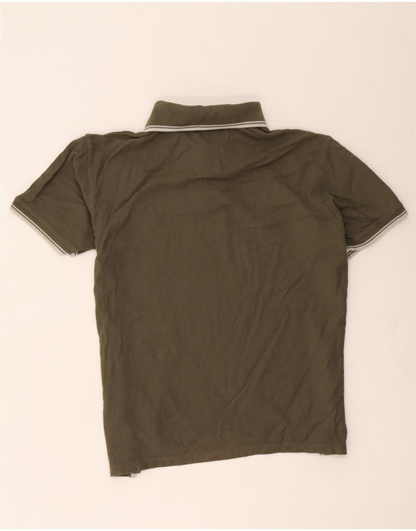 Avirex Mens Polo Shirt Large Khaki Striped Cotton