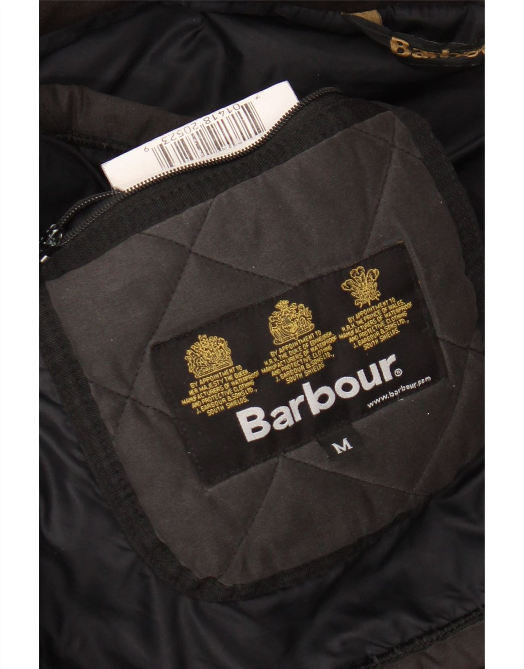 BARBOUR Mens Quilted Jacket UK 38 Medium Brown Polyester
