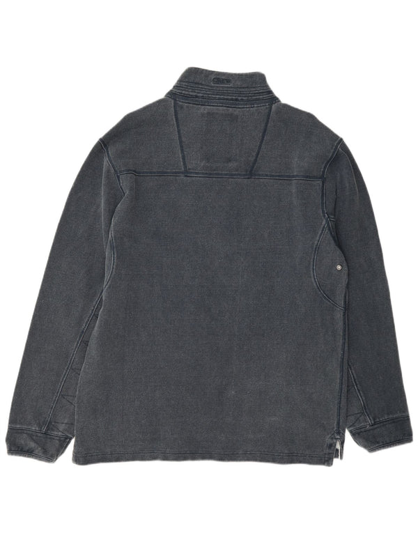 Crew Clothing Mens Zip Neck Sweatshirt Jumper Medium Grey Cotton