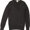 NIKE Womens V-Neck Jumper Sweater Large Grey Vintage Nike and Second-Hand Nike from Messina Hembry 