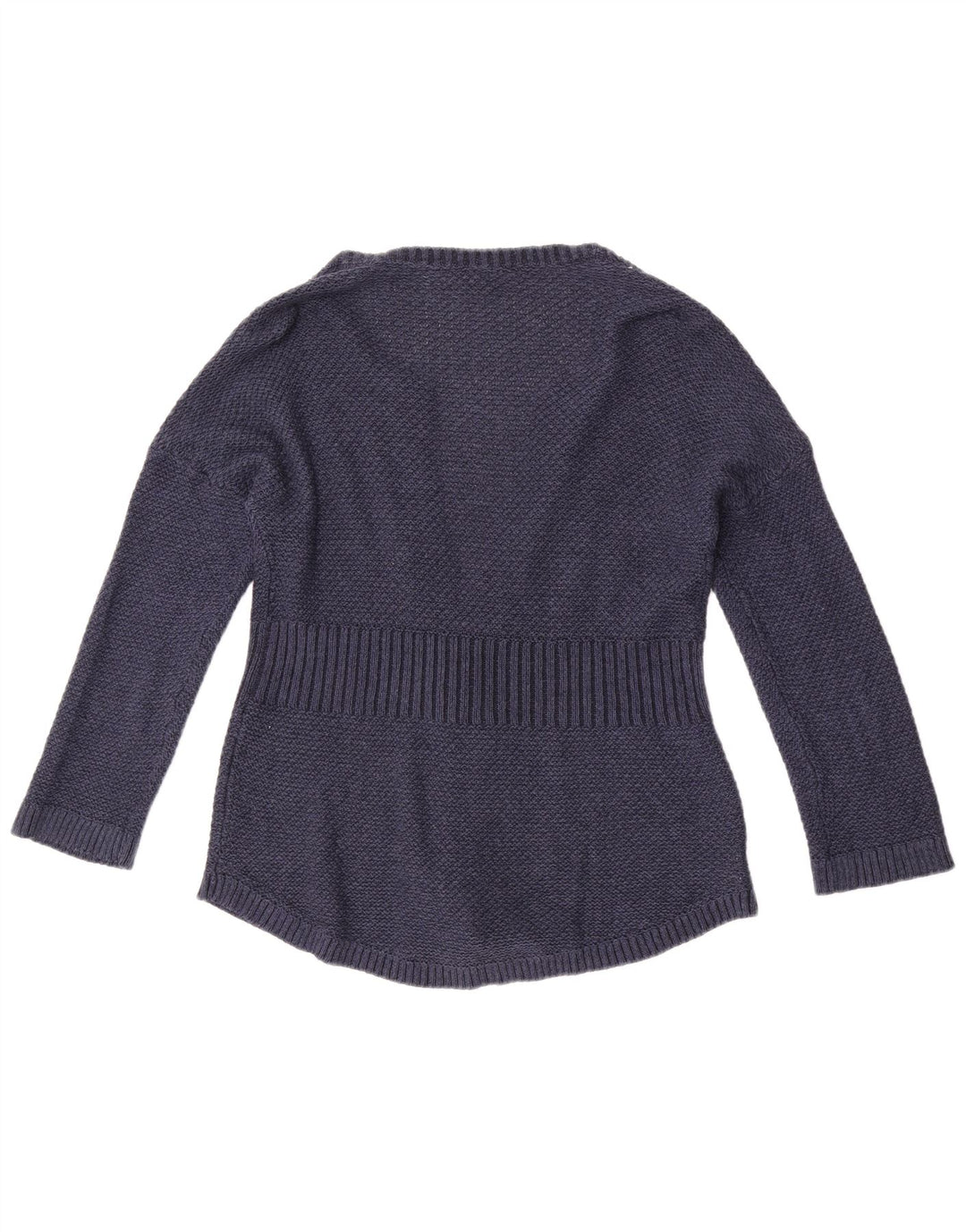 Eddie Bauer Womens Cardigan Sweater UK 14 Medium Navy Blue Cotton