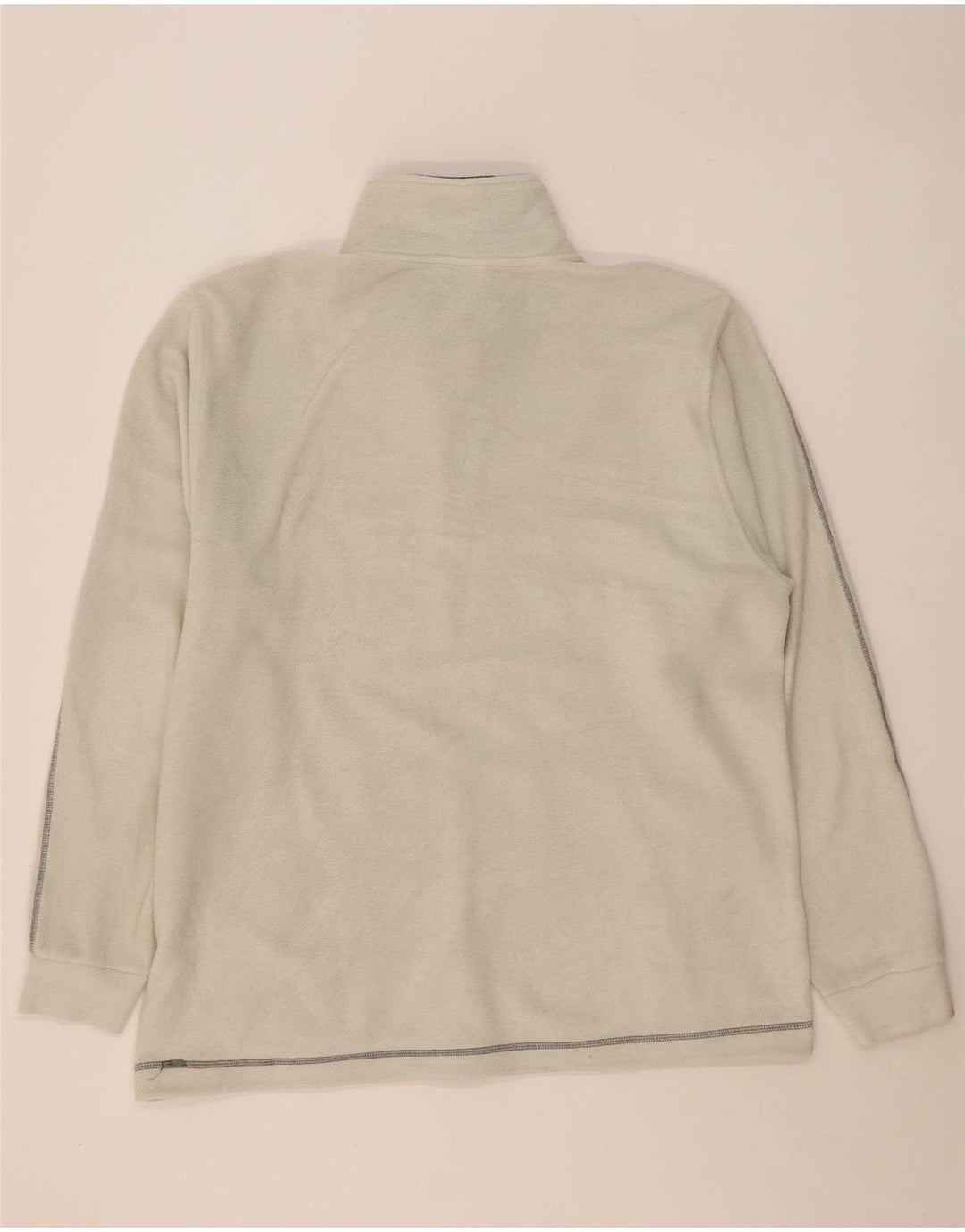 Diadora Mens Zip Neck Fleece Jumper 2XL Off White Polyester